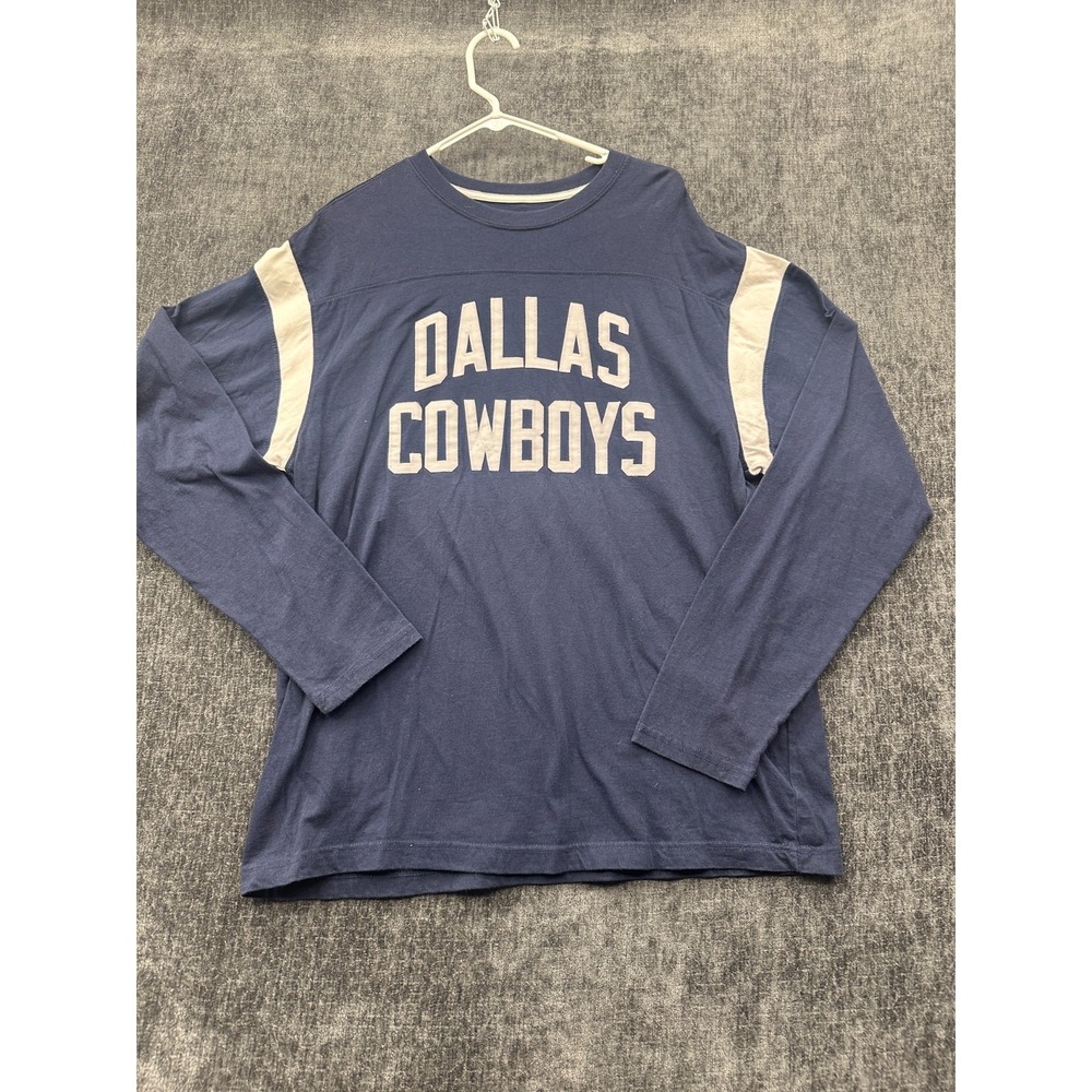 Dallas Cowboys Authentic Shirt Mens Extra Large Navy Blue Football NFL Cotton‎